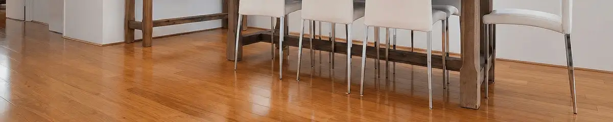 Professionally installed and refinished bamboo flooring in a residential home, showcasing smooth finish and natural wood tones in Chandler, AZ